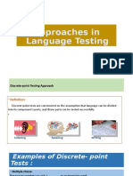 Approaches in Langauge Testing