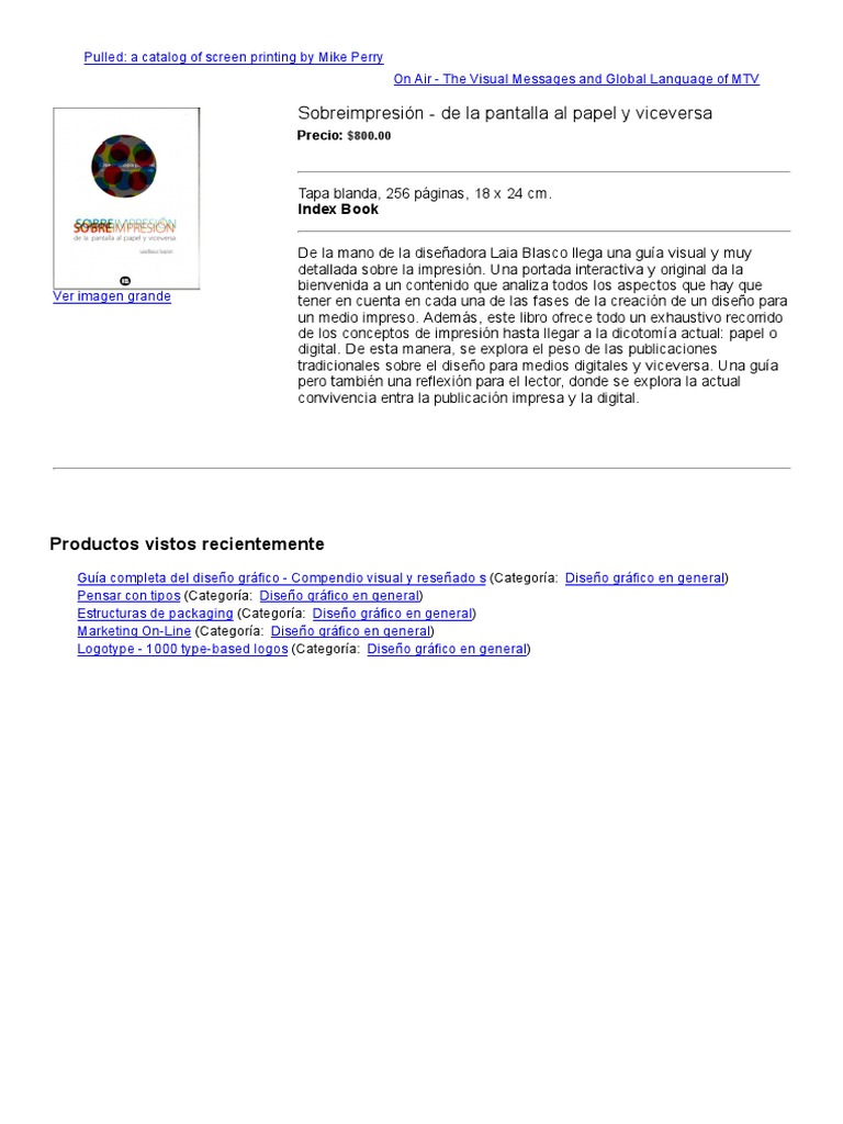 Sobreimpresión De La Pantalla Al Papel Y Viceversa Pdf