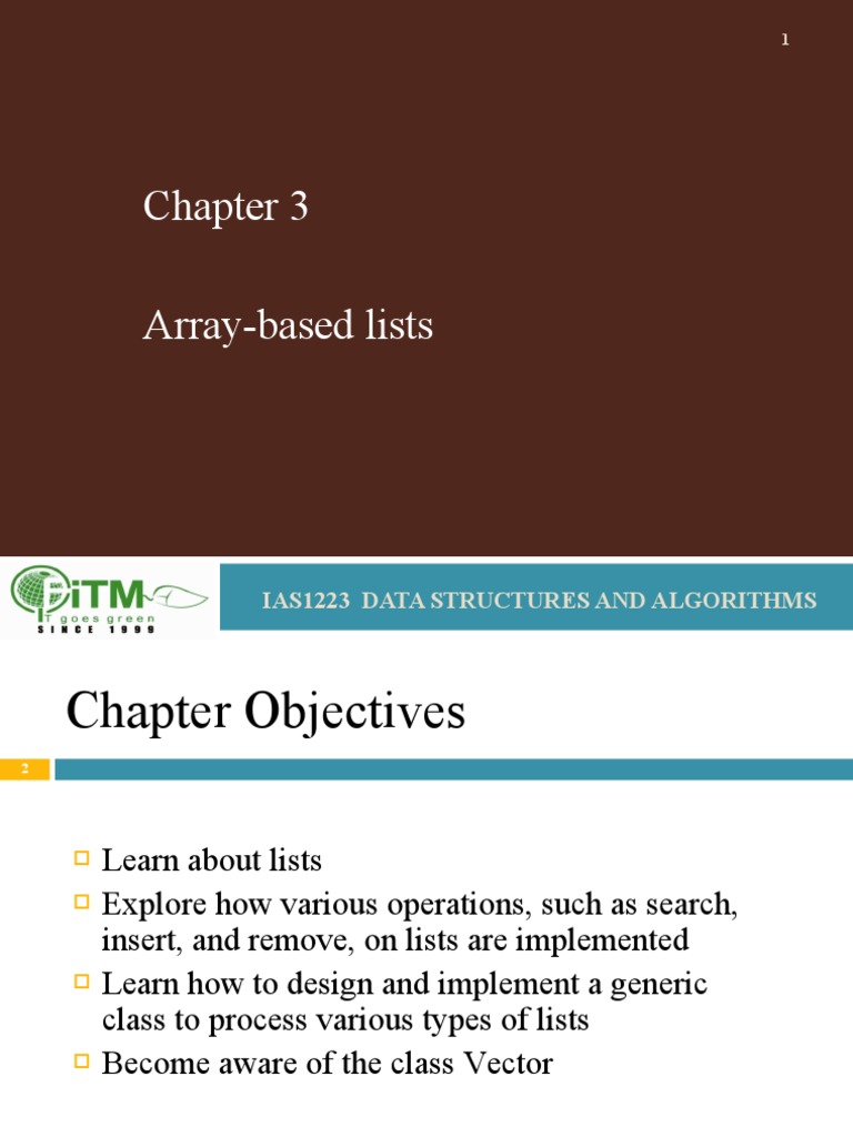 Array-Based Lists in Java | PDF | Class (Computer Programming) | Array ...