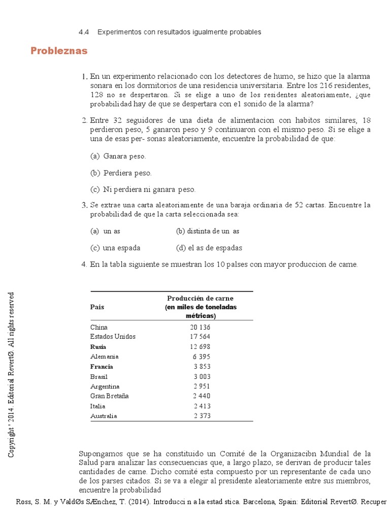 Problemas de Probabilidad 1 | PDF | Probabilidad | Probabilidades y ...