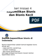 MATERI INISIASI 4 Kepemilikan Bisnis Dan Bisnis Kecil