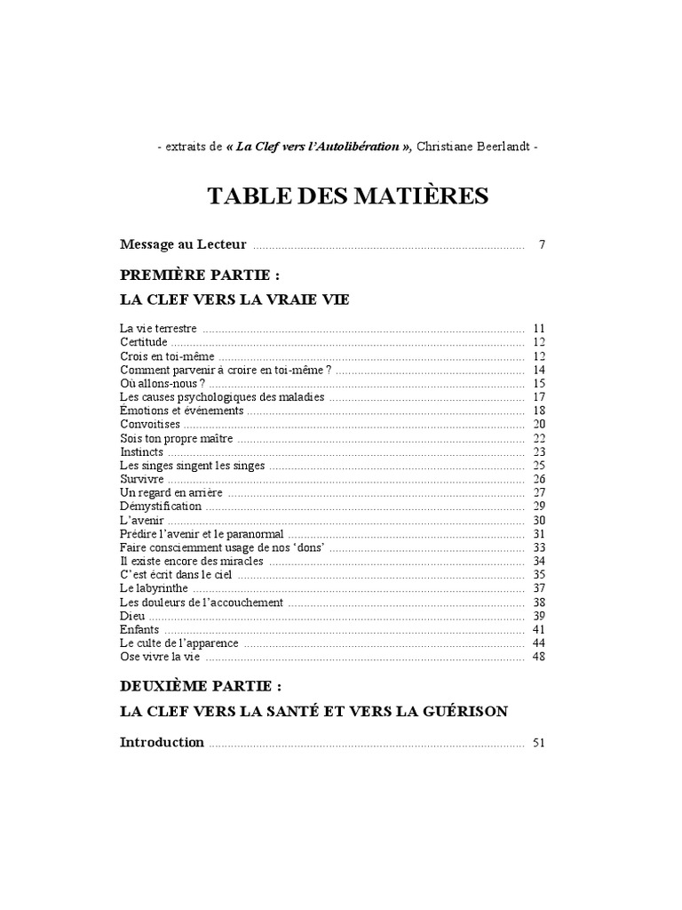 La Clef Vers L Autolibération Pdf Gratuit