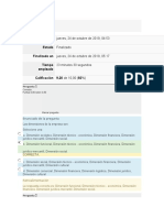 Examen sobre dimensiones y objetivos de la empresa