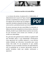 Carta Abierta de Un Escritor A La Junta Militar Rodolfo Walsh