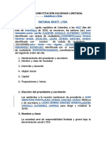 Acta de Constitucion Sociedad Limitada Trabajo Normas Apa