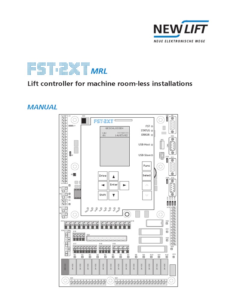 Lift Controller For Machine Room-Less Installations: Manual | PDF ...