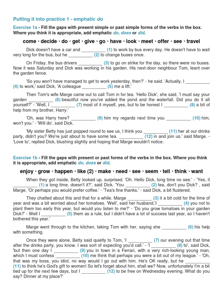 Emphatic Do, Does, Did PDF | PDF