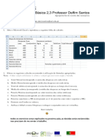 Ficha de trabalho excel