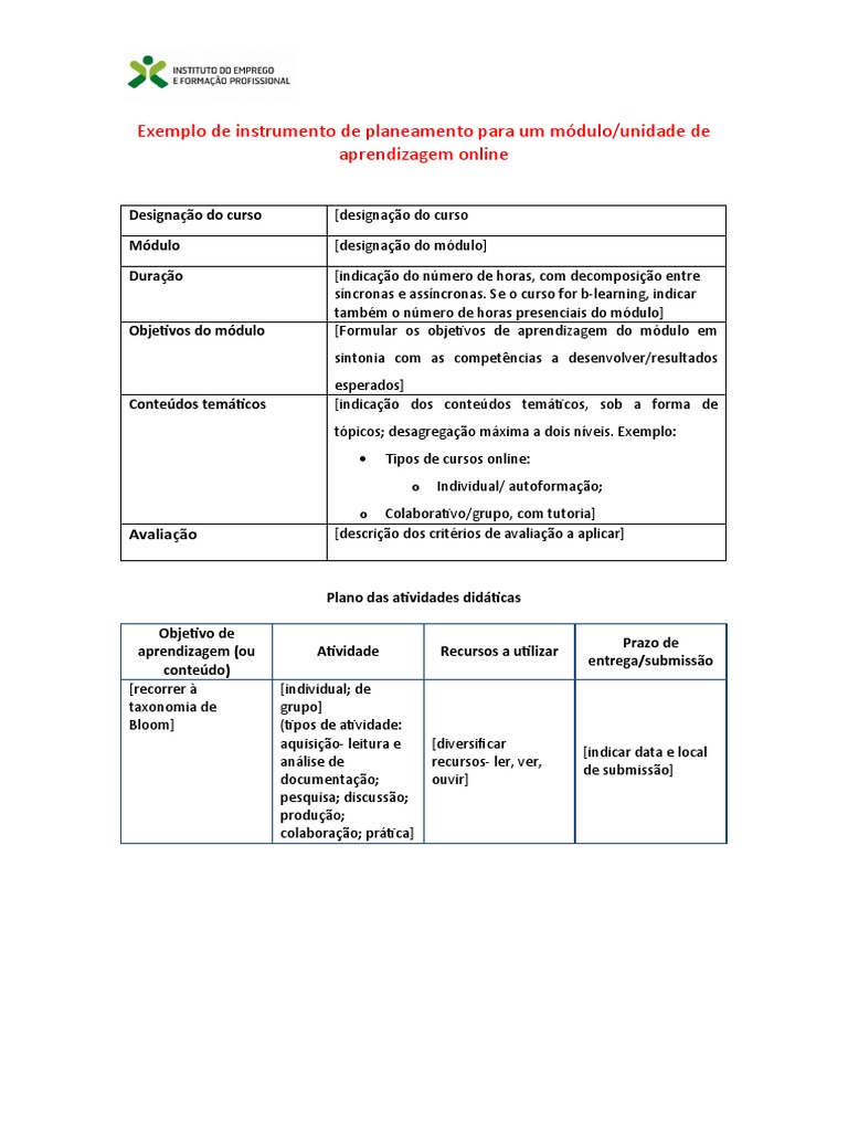 Planejamento de Módulo Online Eficiente | PDF | Carreira e Crescimento ...