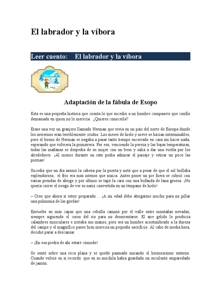 El Labrador y La Víbora PDF
