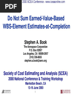 Do Not Sum Earned-Value-Based WBS-Element Estimates-at-Completion