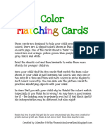 Color Matching Cards