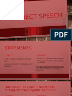 Indirect Speech: Direct To Indirect S Peech