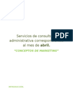 Servicios de Consultoría Administrativa Correspondientes Al Mes de Abril