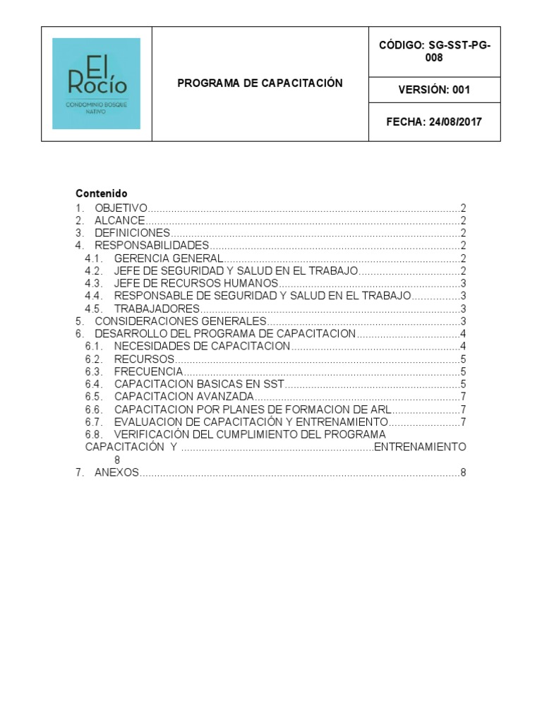 Programa de Capacitacion | PDF | Gestión de recursos humanos | Business