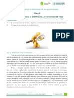 Clase 5-Retroalimentación de La Planificación, Observaciones de Clase PDF
