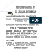 Diseño Estructural de Edificios Considerando Los Efectos Dinamicos Causado Por Sismos