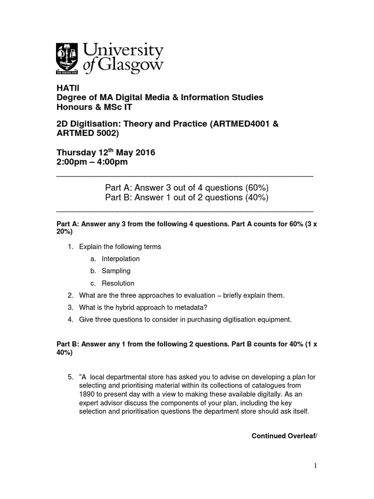 Digitisation Strategy Exam Questions | PDF