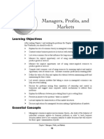Learning Objectives: Chapter 1: Managers, Profits, and Markets