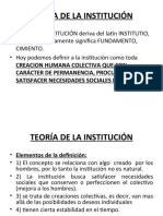 Teoría de La Institución