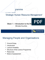 iMBA Programme HRM7039 : Strategic Human Resource Management'