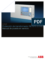 Manual de Puesta en Servicio Proteccion de Transformador RET670 2.0 IEC PDF