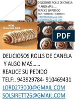 Pulicidad Rolls de Canela