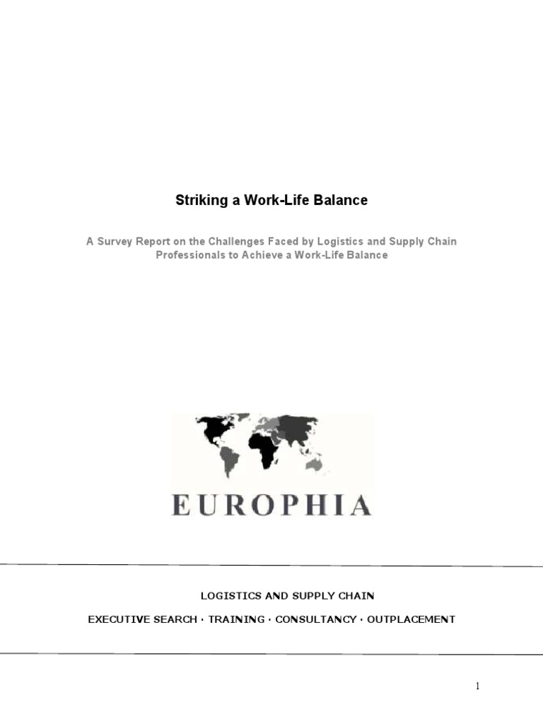 Work Life Balance | PDF | Work–Life Balance | Supply Chain