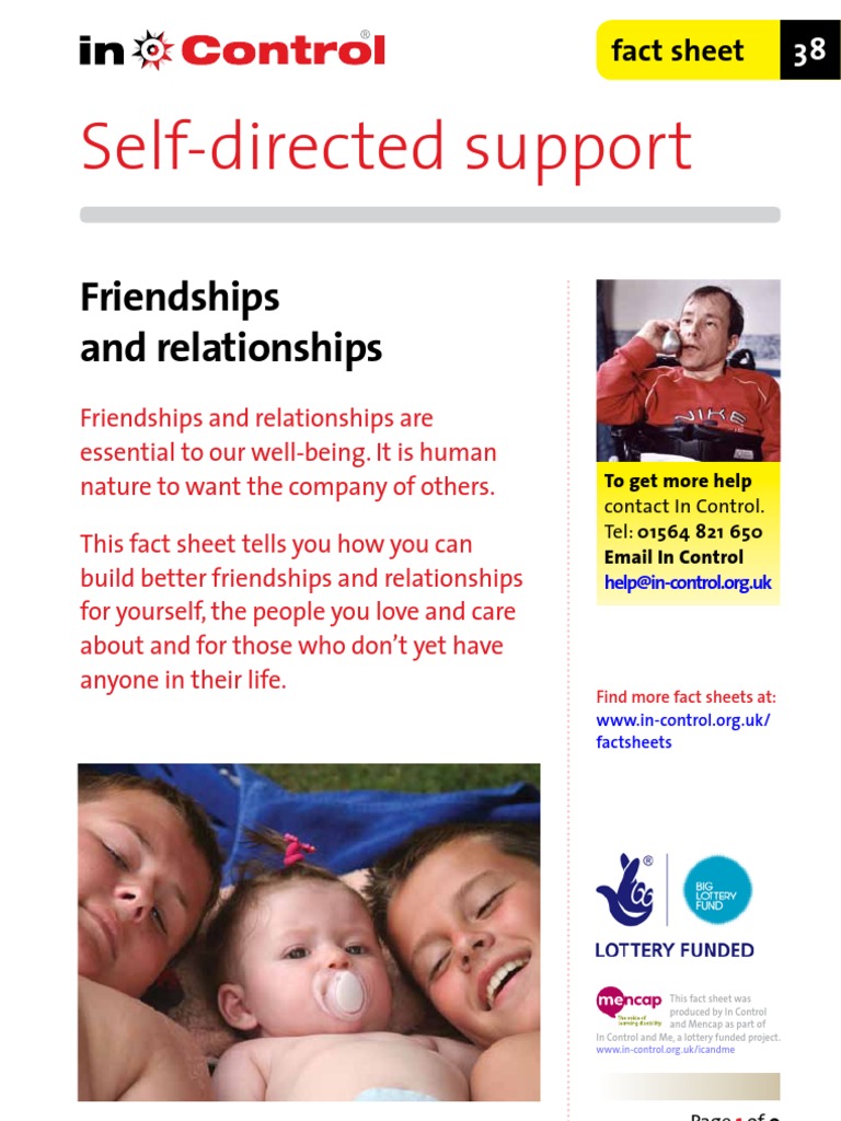 In Control Factsheet 38 Friendship and Relationships | PDF | Friendship ...