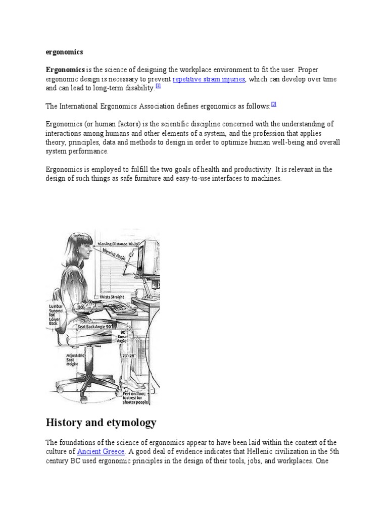 History and Etymology Repetitive Strain Injuries PDF Human Factors