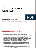 Sublevel Open Stoping