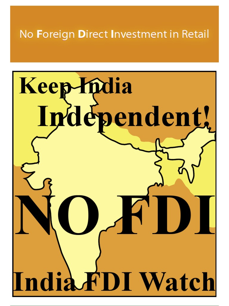 No FDI in Indian Retail Sector | PDF | Foreign Direct Investment | Retail