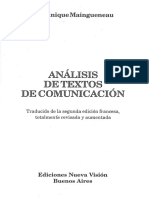 MAINGUENEAU Dominique - Analisis de Textos de Comunicacion PDF