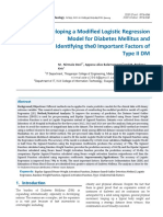 Developing A Modified Logistic Regression Model For Diabetes Mellitus and Identifying The0 Important Factors of Type Ii DM