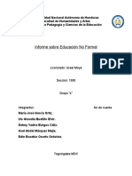 informe sobre La educación no formal, Grupo No 4.docx