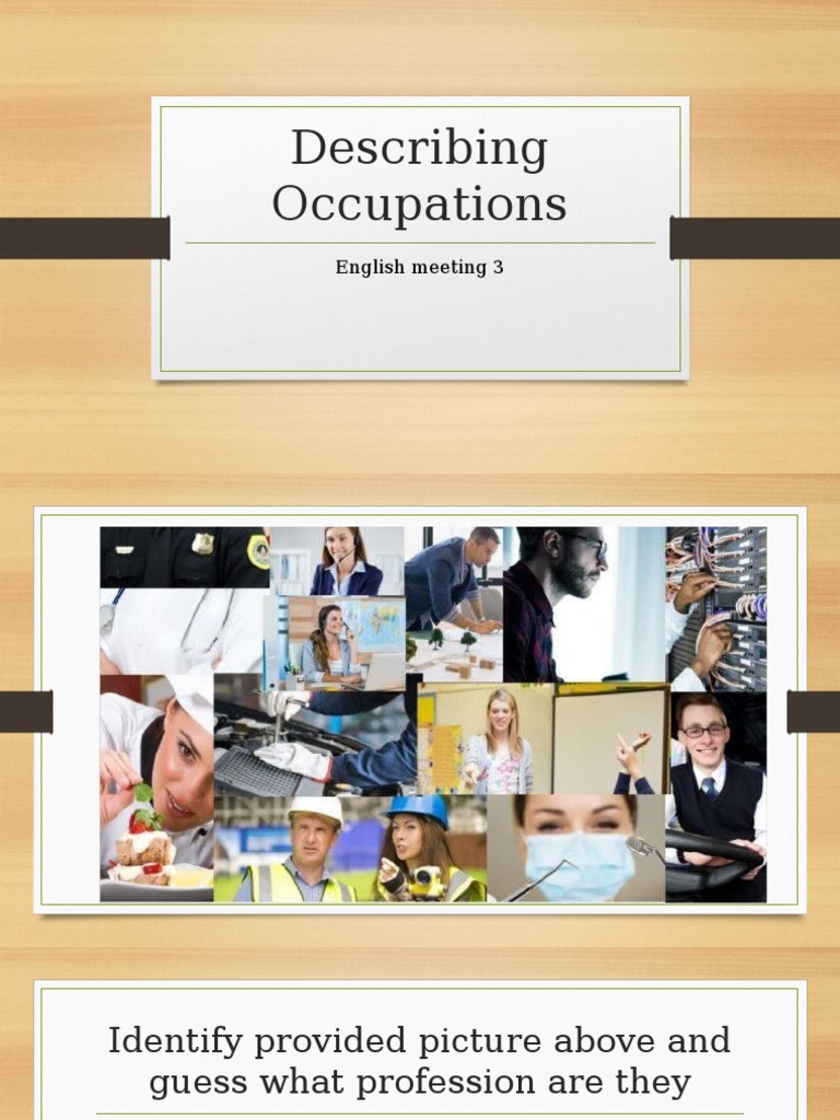Describing Occupations | PDF