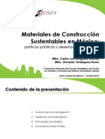 Materiales de Construcción Sustentables en México - Políticas Públicas y Desempeño Ambiental