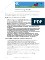 Cover Letter Language Examples PDF