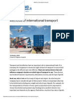 Methods of International Transport