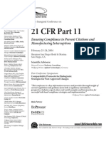 21 CFR Part 11: Ensuring Compliance To Prevent Citations and Manufacturing Interruptions