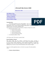 Introduction To Microsoft SQL Server 2008: Mission-Critical Platform