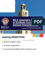 M2-3: Geometric Modeling of Synthetic Curves: General Characteristics