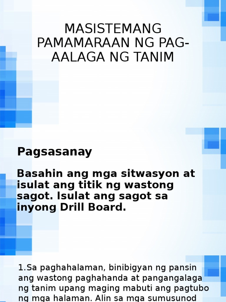 Ag Aralin 13 Masistemang Pagsugpo Ng Mga Peste