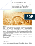 Modul de Organizare A Contabilității de Gestiune Și Calculul Costului de Producție Specifice Activităților Agricole PDF
