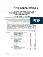 US Army Calibration Tek 2465 TB-9-6625-2293-35