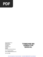 Toneohm 950 User Manual