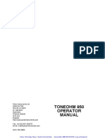 Toneohm 950 User Manual