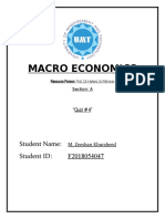 Macro Economics: Student Name: Student ID: F2018054047