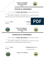 Certificate of Appearance: Date Guzman