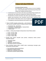 Latihan Soal Ujian Advokat PERADI